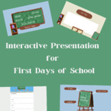 Back to School templates-- First Days Interactive presenta