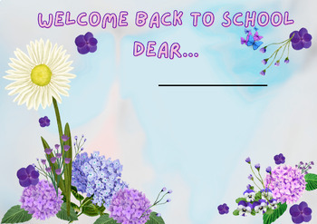 Preview of Back to School - theme Flowers