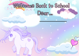 Back to School - theme Unicorn