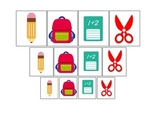 Back to School themed Size Sorting preschool learning game.