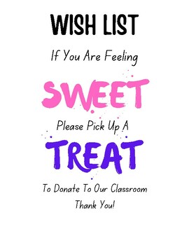 Meet the teacher Wishlist Donation Cupcakes in Spanish & English