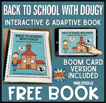Preview of Back to School with Dougy: An Interactive and Adaptive Book {FREE} + BOOM Cards