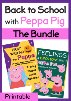 Preview of Back to School with Peppa Pig | Alphabet Tracing | Social Emotional Learning