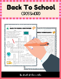 Back to SchoolCrossword & Wordsearch Puzzle|Vocabulary|3-5