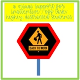 Back to Work Sign Distracted Inattentive Visual Support