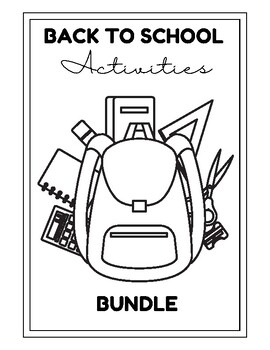 Preview of Back to school Activites bundle