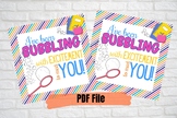 Back to school Bubbles Gift tags, I am bubbling with excit