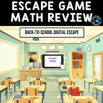 Preview of Back to school Escape Room- Math mixed operations Low Prep fun