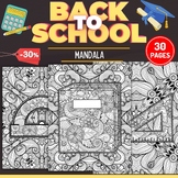 Back to school Mandala Coloring Pages Sheets - Fun August 