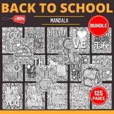 Back to school Mandala Coloring Pages Sheets - Fun August 