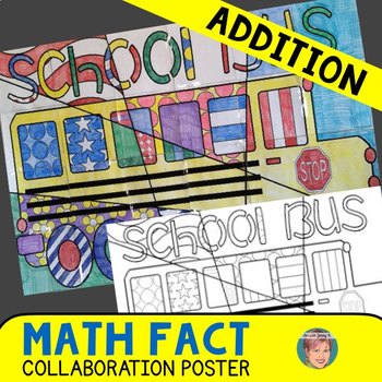 Preview of Math + Art Integration Activity | Addition Poster | Fun Back to School Review!