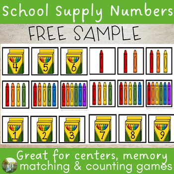 Preview of Back-to-school Math Games - Centers - Intervention - Number cards FREE SAMPLE