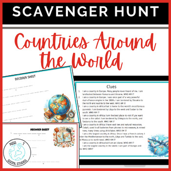 Preview of End of the year fun social studies : World Geography scavenger hunt activity