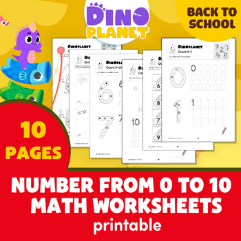 Preview of Back to school | Number 1 to 10 Worksheet Math Activities for Kindergarten