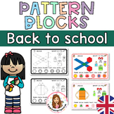 Back to school Pattern Blocks. Math centers. August. September