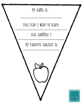 Back to school Pennants by Teach till you drop TpT