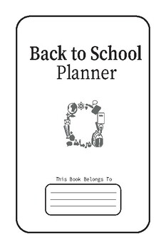 Preview of Back to school Planner