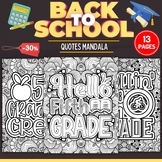 Back to school Quotes Mandala Coloring Pages FOR 5TH FIFTH GRADE