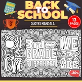Back to school Quotes Mandala Coloring Pages  FOR THIRD GR