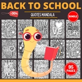 Back to school Quotes Mandala Coloring Pages Sheets - Fun 