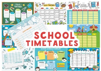Preview of Back to school. School Timetables.