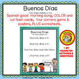 Back to school Spanish greetings song, worksheets, activit