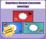 Back to school! Superhero themed classroom nametags