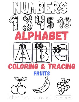 Back to school Workbook Alphabet Letter & Number Kindergarten, Tracing ...