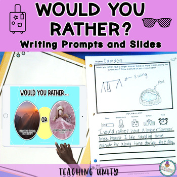 Preview of Back-to-school Would You Rather I Back-to-school Writing Prompts