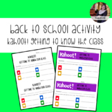 Back to school activity - Kahoot! question template