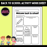 Back to school activity worksheet