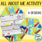 Back to school all about me foldable activity