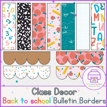 Back to school bulletin borders | Teacher/Classroom themed decor