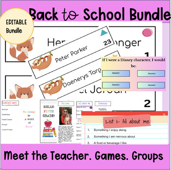 Preview of Back to school bundle!