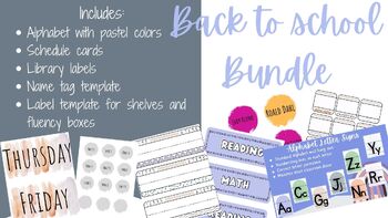 Preview of Back to School Classroom Bundle