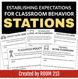 Back to school classroom norms stations