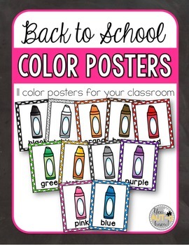 Preview of Back to School Color Posters