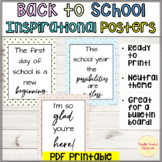 Back to school inspirational posters new school year poste