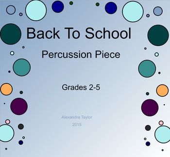 Preview of Back to school percussion piece