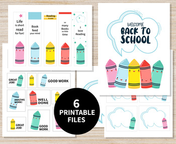 Preview of Back to school - posters- bookmarks -  lovely stickers!