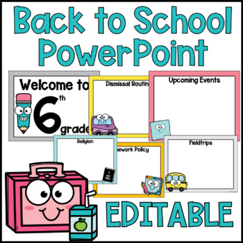 Preview of Back to school presentation for PowerPoint - editable