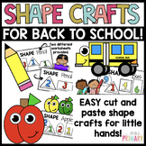 Back to school shape craft bundle | Bus | Pencil | Apple