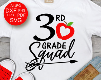 Download Back To School Svg Files 3rd Grade Svg Teacher Shirt Svg Design By Partyseason