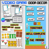 Back to school video game bulletin board kit - door decor-