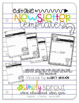 Preview of Back to school weekly newsletter templates for teachers