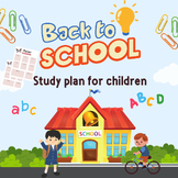 Back to school: work schedule for children: worksheets