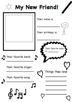 Back to school worksheets for your new class! ICE BREAKERS | TpT