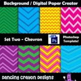 Digital Paper Creator - Photoshop Template - Chevron Backgrounds