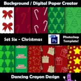 Digital Paper Creator | Photoshop Template | Christmas Bac