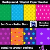 Digital Paper Creator | Photoshop Template | Polka Dot Bac